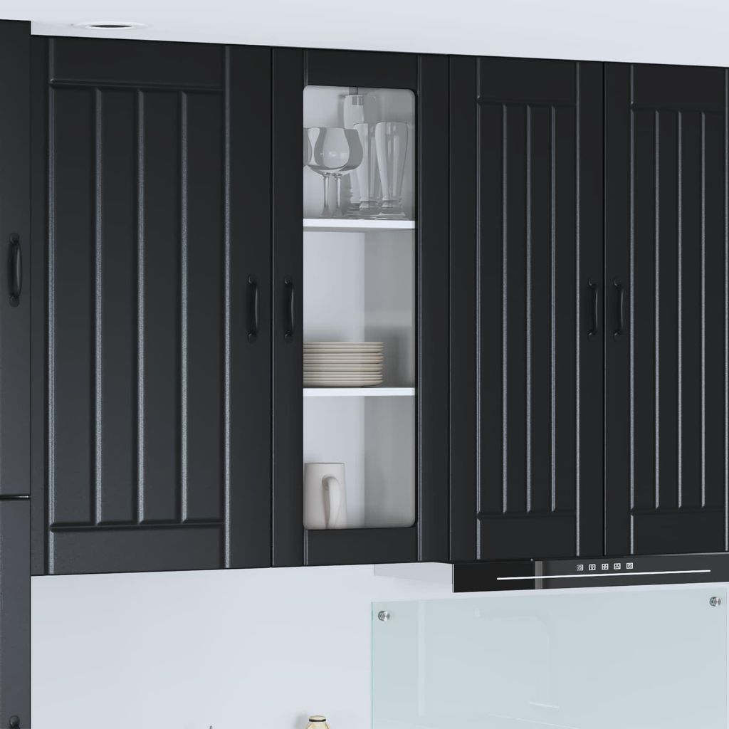 vidaXL Küchenschrank Lucca Schwarz 40 x 31 x 100 cm Holzwerkstoff
