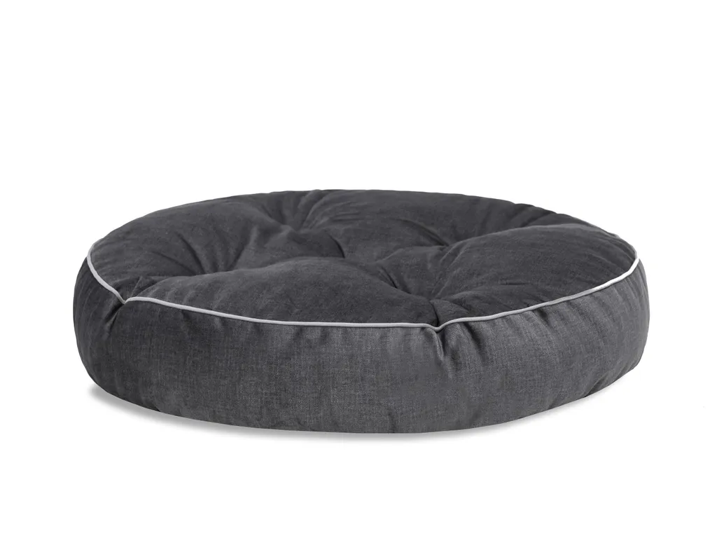 Grand Coussin de Méditation Rond Bleu Marine 57cm pour Yoga et Relaxation
