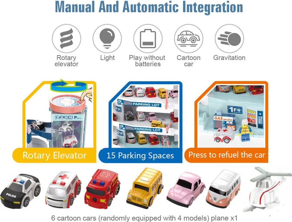 Parking interactif 8 en 1 solide pour ranger et faire rouler les autos - 6