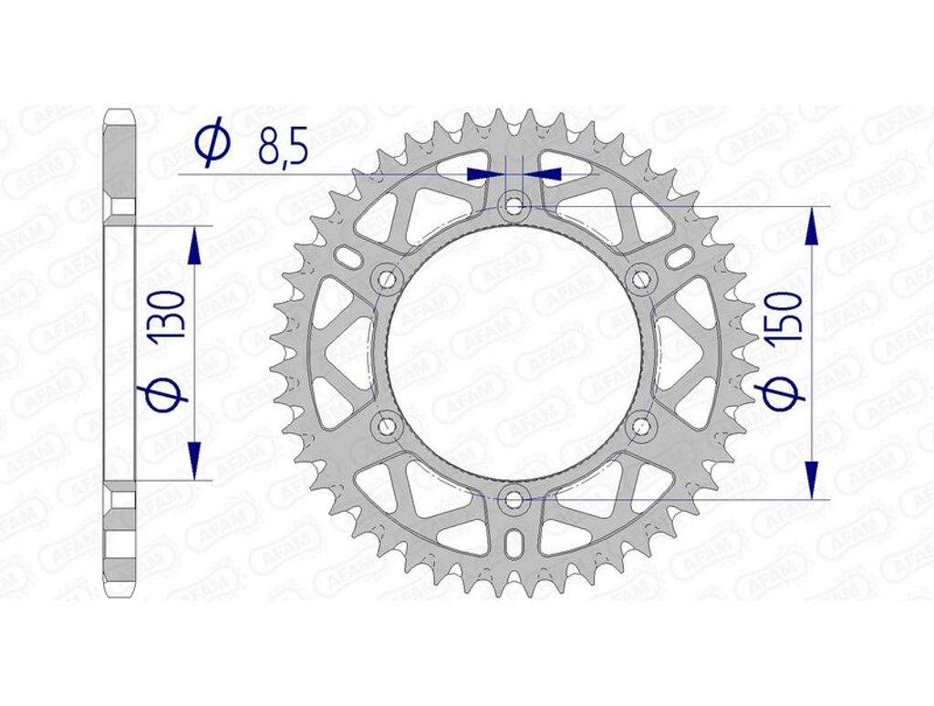 AFAM Rear Sprocket Alu Self Cleaning - 520