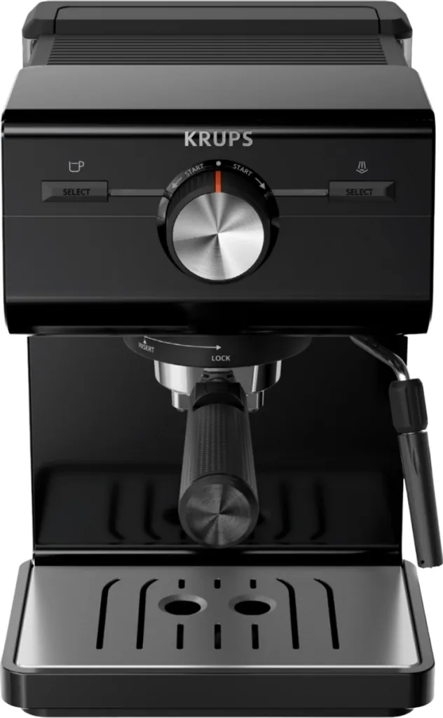 Krups XP 381810 Authentique Cafetière Inox avec Buse Cappuccino