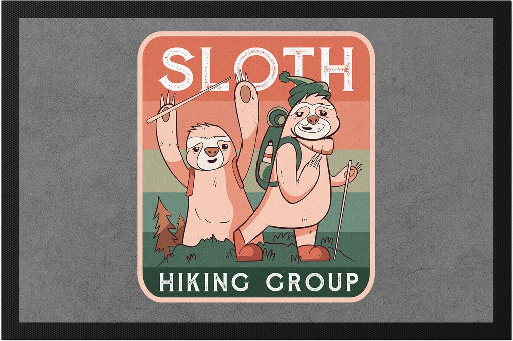 Sloth Hiking Group Fußmatte Berge Berg Steigen Gipfel Produktbild 