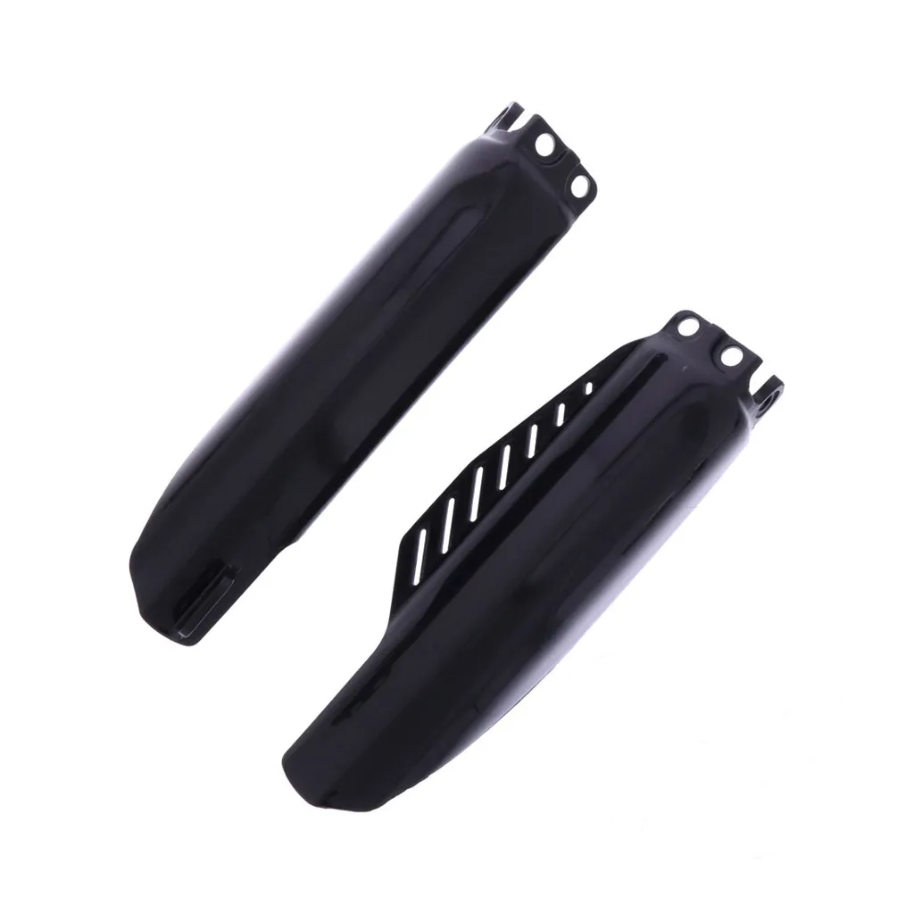 Paire de protections de fourche noires résistantes pour suspension moto