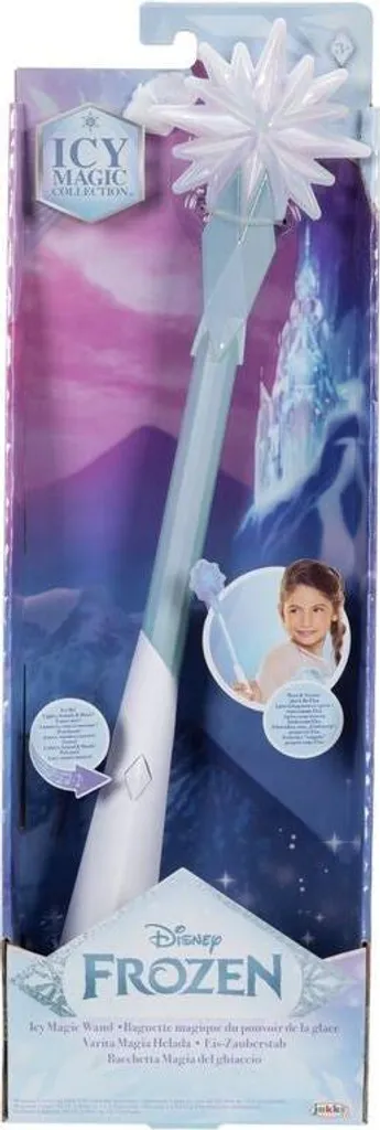Baguette Magique à LED Bleue pour Fille - Sceptre Givré avec Lumières