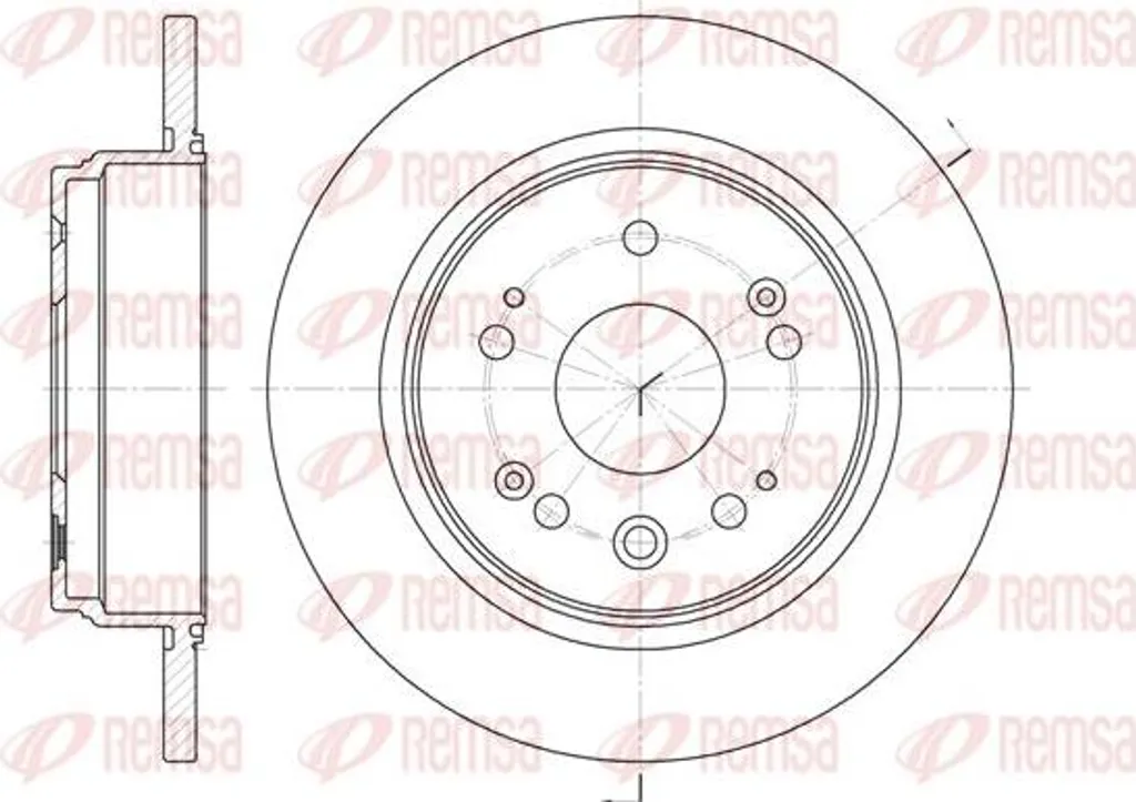 Disque de frein REMSA 6912.00 OE 42510S7AJ50 pour Honda FR-V et Stream