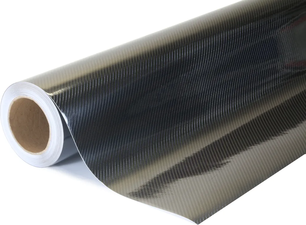 Film Carbone 5D Noir Brillant 152x500cm Anti-Bulle Thermoformable