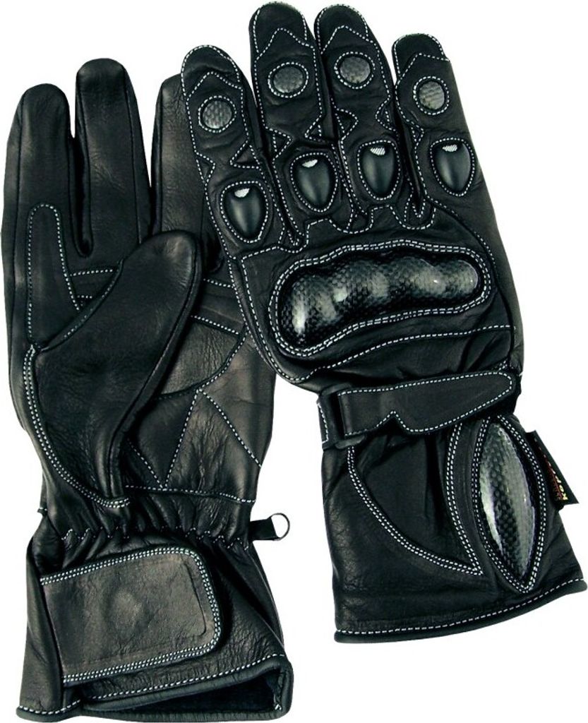 RO61A Leder-Motorradhandschuhe mit Protektoren und Belüftung Roleff Größe: L,