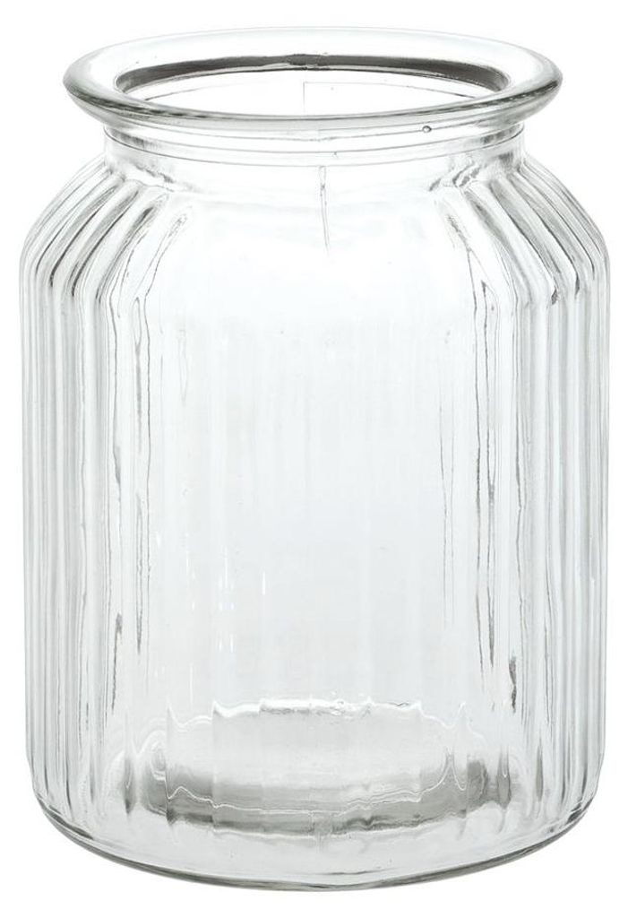 Dekovase Glasvase gerillt Zylinderform klar Ø 11x14,5 cm Produktbild 