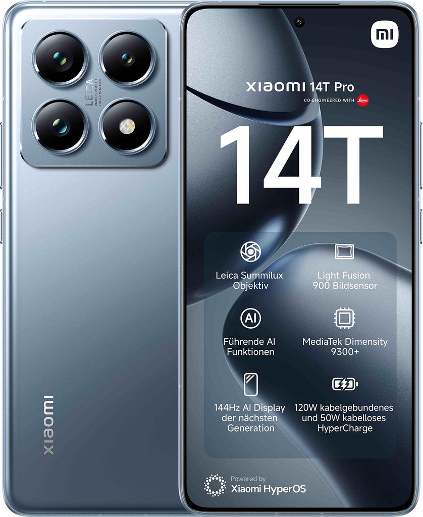 Xiaomi 14T Pro 512GB Titan Blue Produktbild