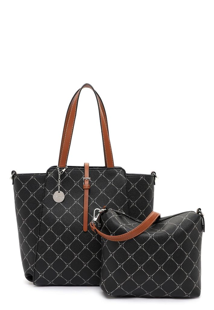 Tamaris Shopper Tasche Galina SC - Schultertasche Schwarz 32x23x12cm