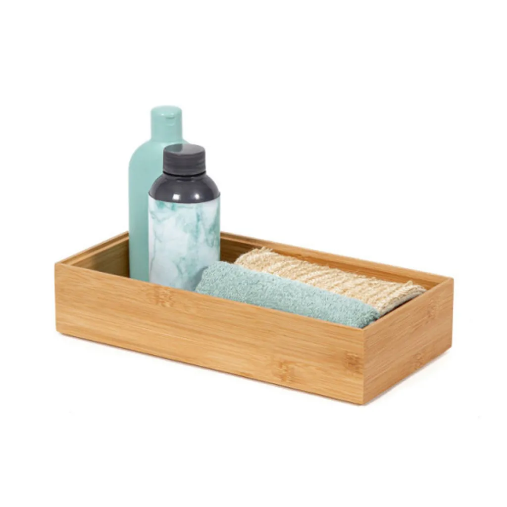 Organiseur cosmétiques en bambou durable Compactor - Format rectangulaire - 4