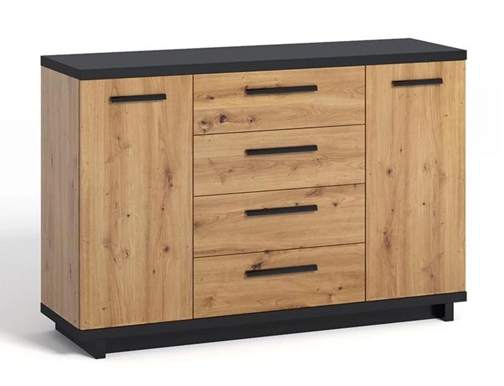 Kommode INES IN-01 mit 4 Schubladen 2 Türen 135 cm Produktbild 