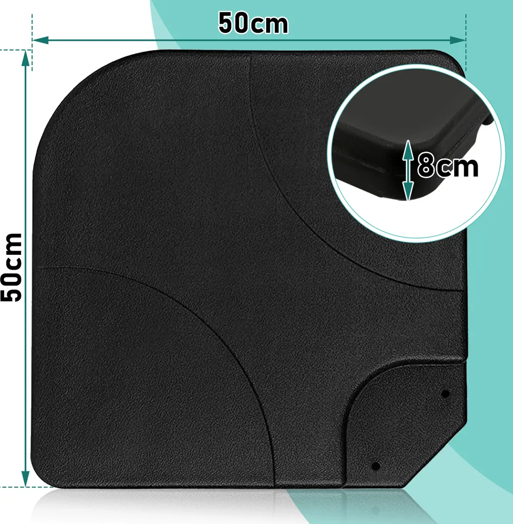 Zavorra Ombrellone Decentrato 80kg | Set 4 Piastre Jopassy in HDPE - 2