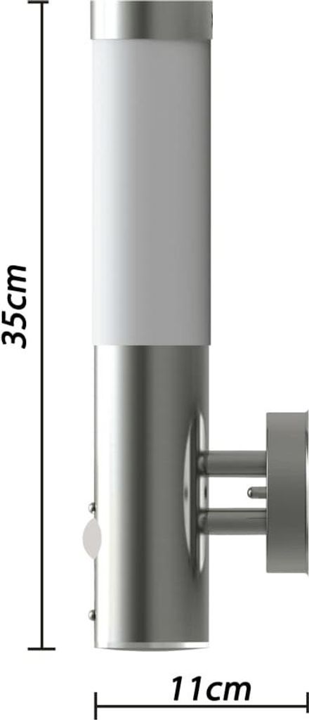 vidaXL Außenwandleuchte mit Bewegungsmelder Edelstahl Produktbild 