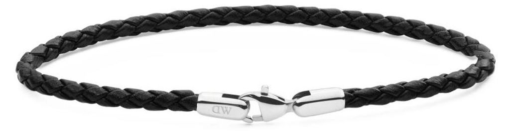 Bracelet en cuir tressé noir, modèle Sheffield Daniel Image du produit 