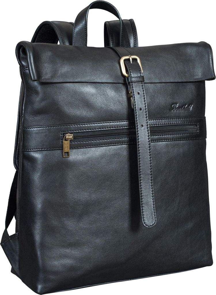 Benthill Rucksack aus Echt-Leder - Kurierrucksack Fahrradrucksack Trekkingrucksack - Damen Herren Leder-Rucksack