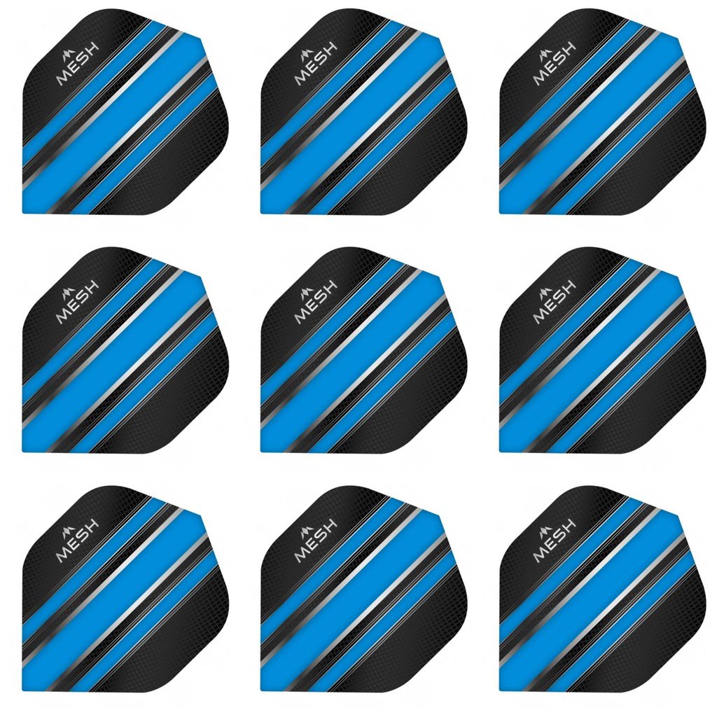 Mission | Mesh | Dart Flights | Standard | 100 Mikron | Hellblau | 3 Sets = 9 Flights