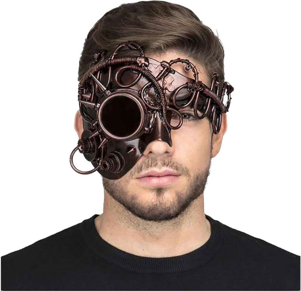 Mom Steampunk Schutzmaske Golden Golden One Size