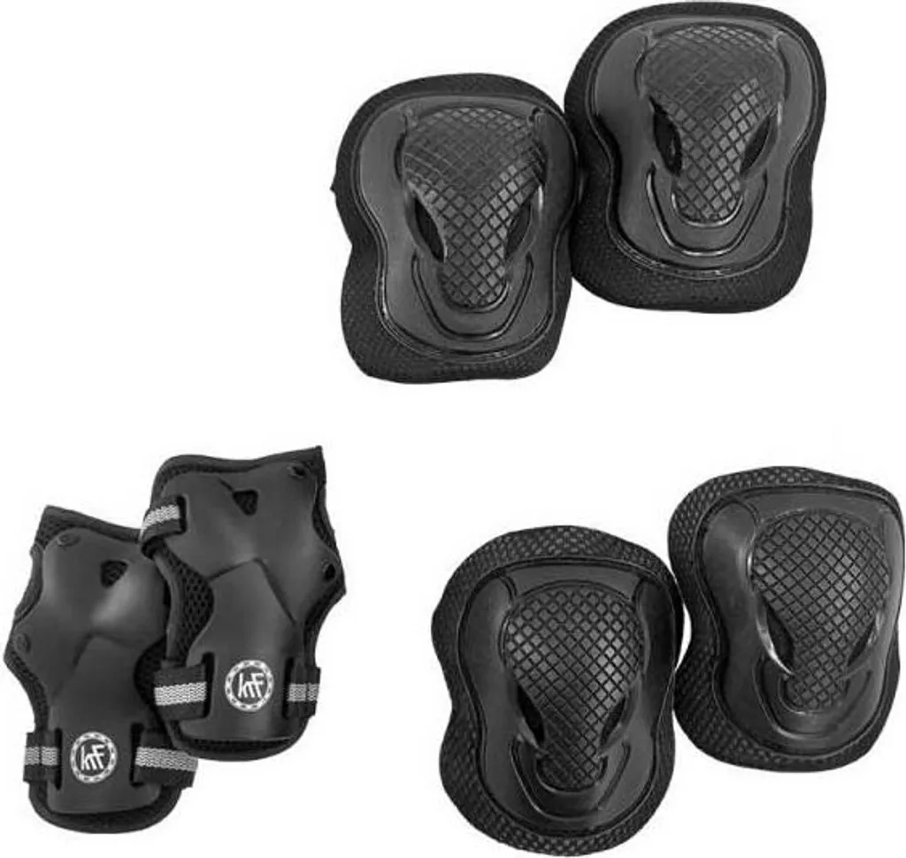 Set de Protections de Roller et Trottinette Krf Essential Noir Taille S