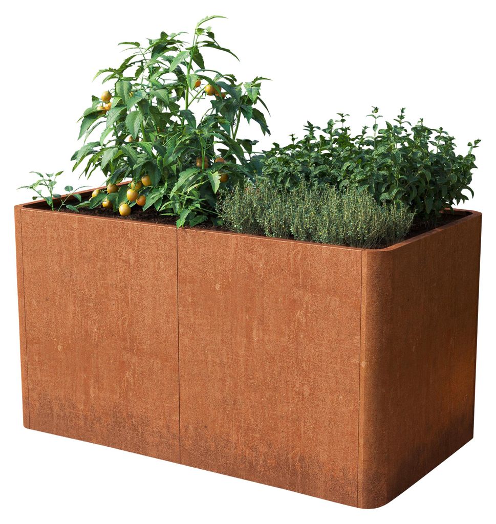 146 x 80 x 60 cm Grządka podwyższona, stal corten, optyka Zdjęcie produktu 