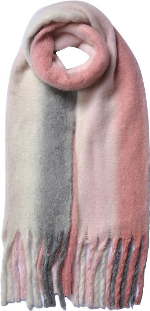 Clayre & Eef Winterschal Damen 35x180 cm Rosa Acryl