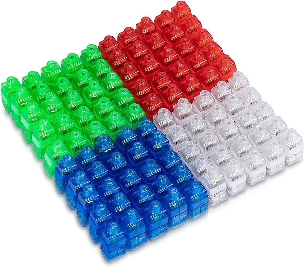 100 Stück LED-Fingerlichter – Finger-Taschenlampen in 4 leuchtenden Farben, helles Fingerringlicht, im Dunkeln leuchtendes Partyzubehör, Partyg...