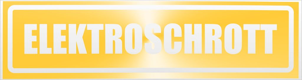 Kiwistar Elktroschrott invertiert Magnetschild Schild magnetisch - 45cm Gelb - reflektierend - Magnetfolie für Auto PKW Kfz