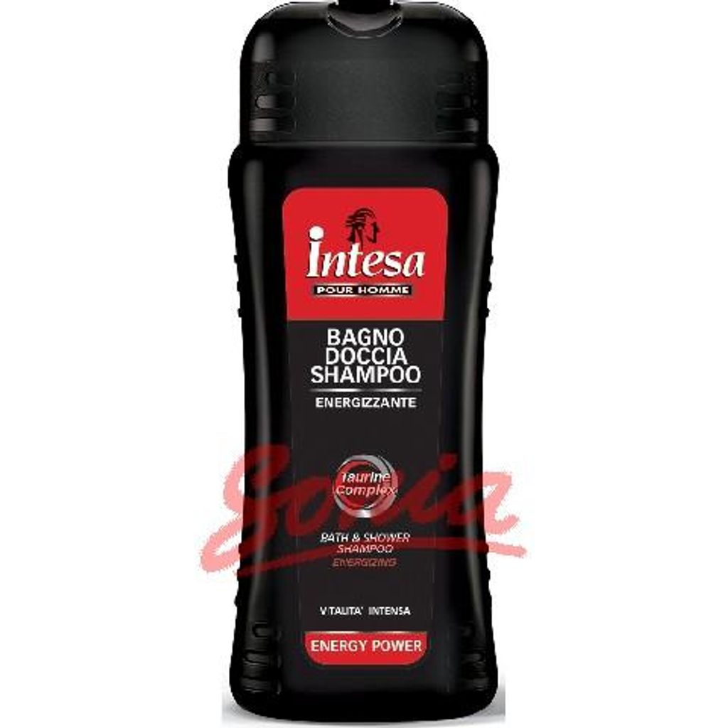 Intesa Bath & Shower Shampoo Energy Power, Duschgel, 500 ml, Erwachsene, Männer, Körper & Haar, Jeder Hauttyp