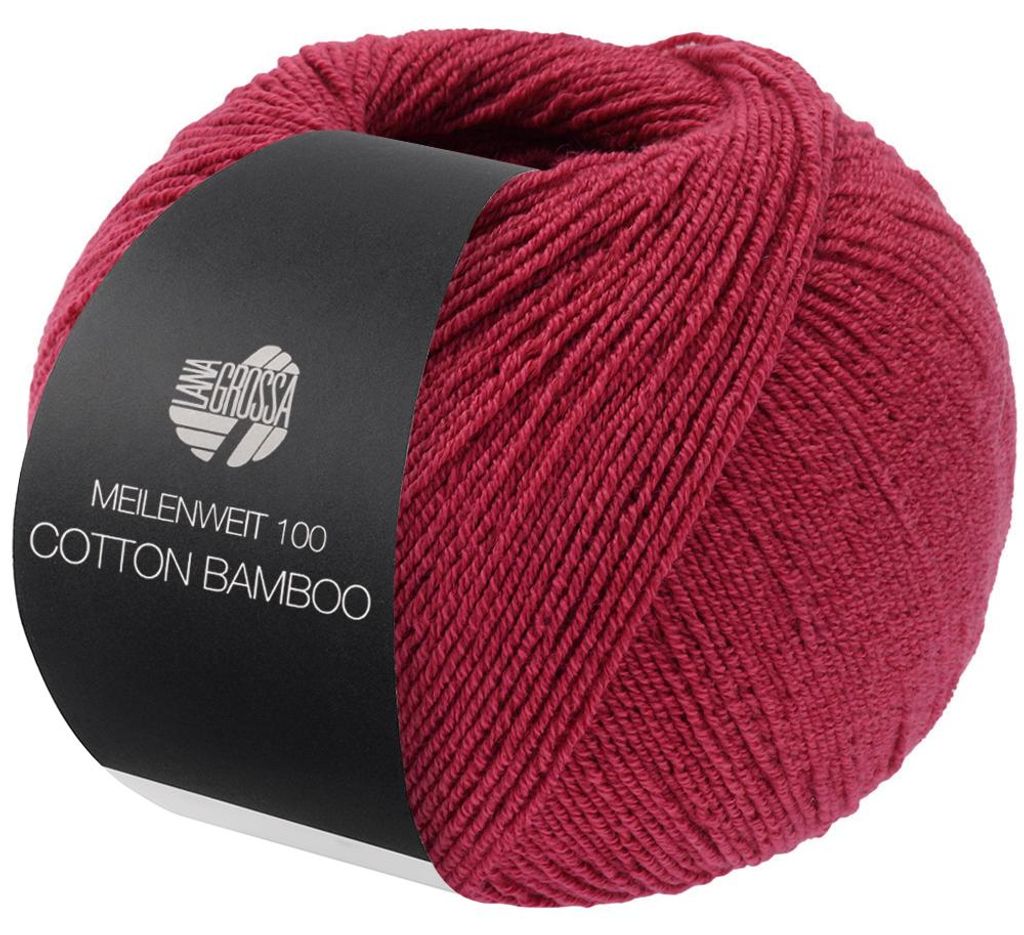 Lana Grossa - Meilenweit 100g Baumwolle Bamboo 0040 gerberarot