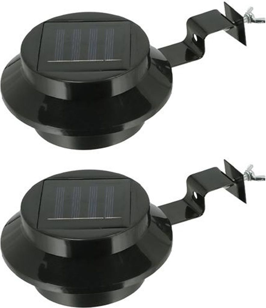 2x Solar Dachrinnenleuchte Dachrinnenlampe Dachrinnen Lampe Licht Regenrinne Solarlampe Solarleuchte Beleuchtung Aussenlampe