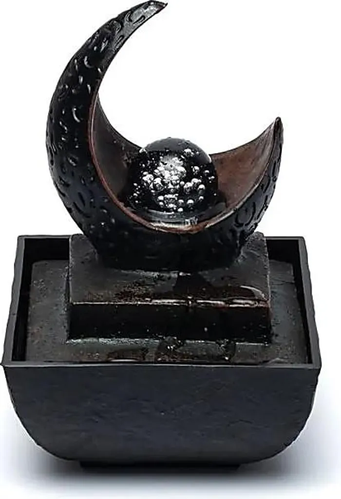 Fontaine d'Intérieur Zen Lune - Objet Déco avec Cascade d'Eau Relaxante