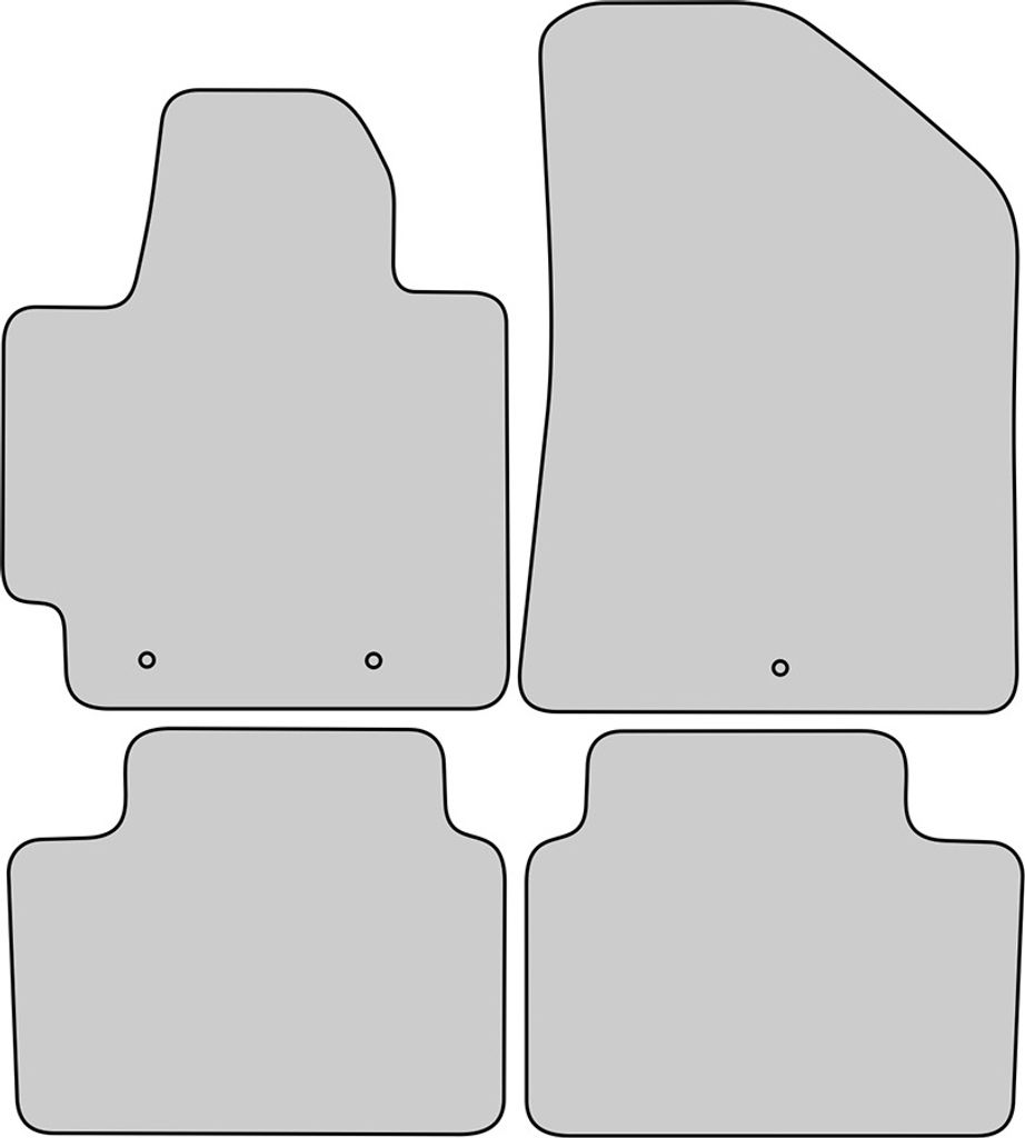 Exclusive Design Fußmatten passend für Kia Soul 2 II Bj. 2014-2024, Naht:Rot. Deluxe Velours