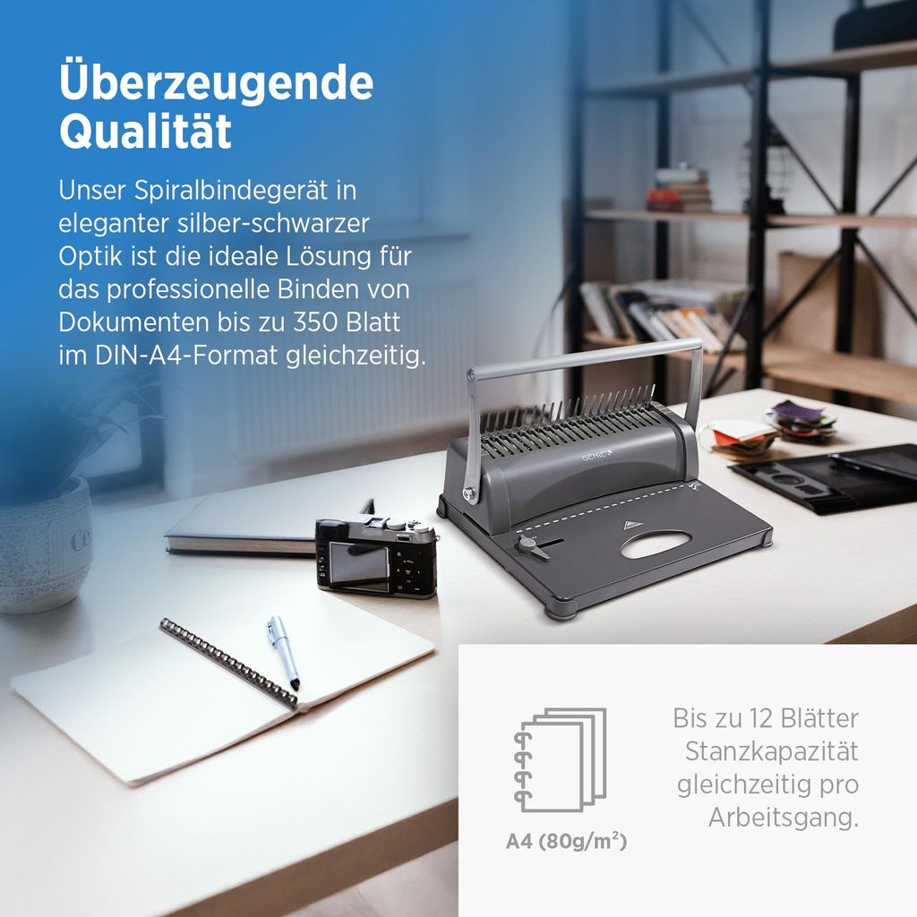 Genie CB 800 spiraalband (tot 145 vel DIN A4 incl. kunststof Genie CB 800 spiraalband (tot 145 vel DIN A4 incl. kunststof