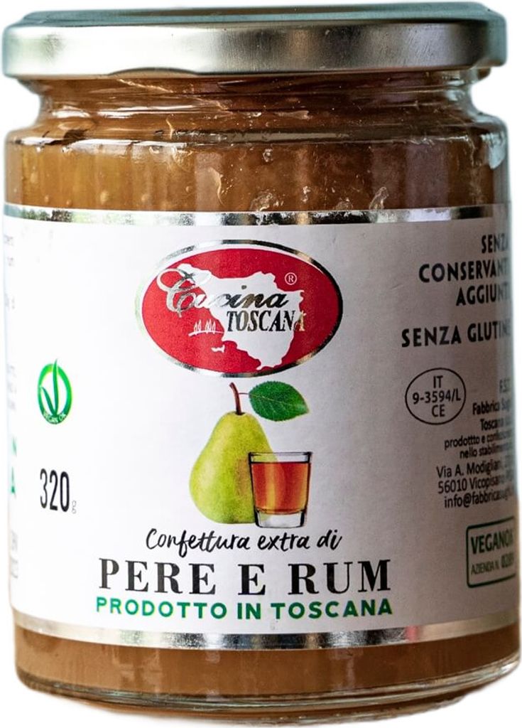Birnenkonfitüre mit Rum 320g - Cucina Toscana