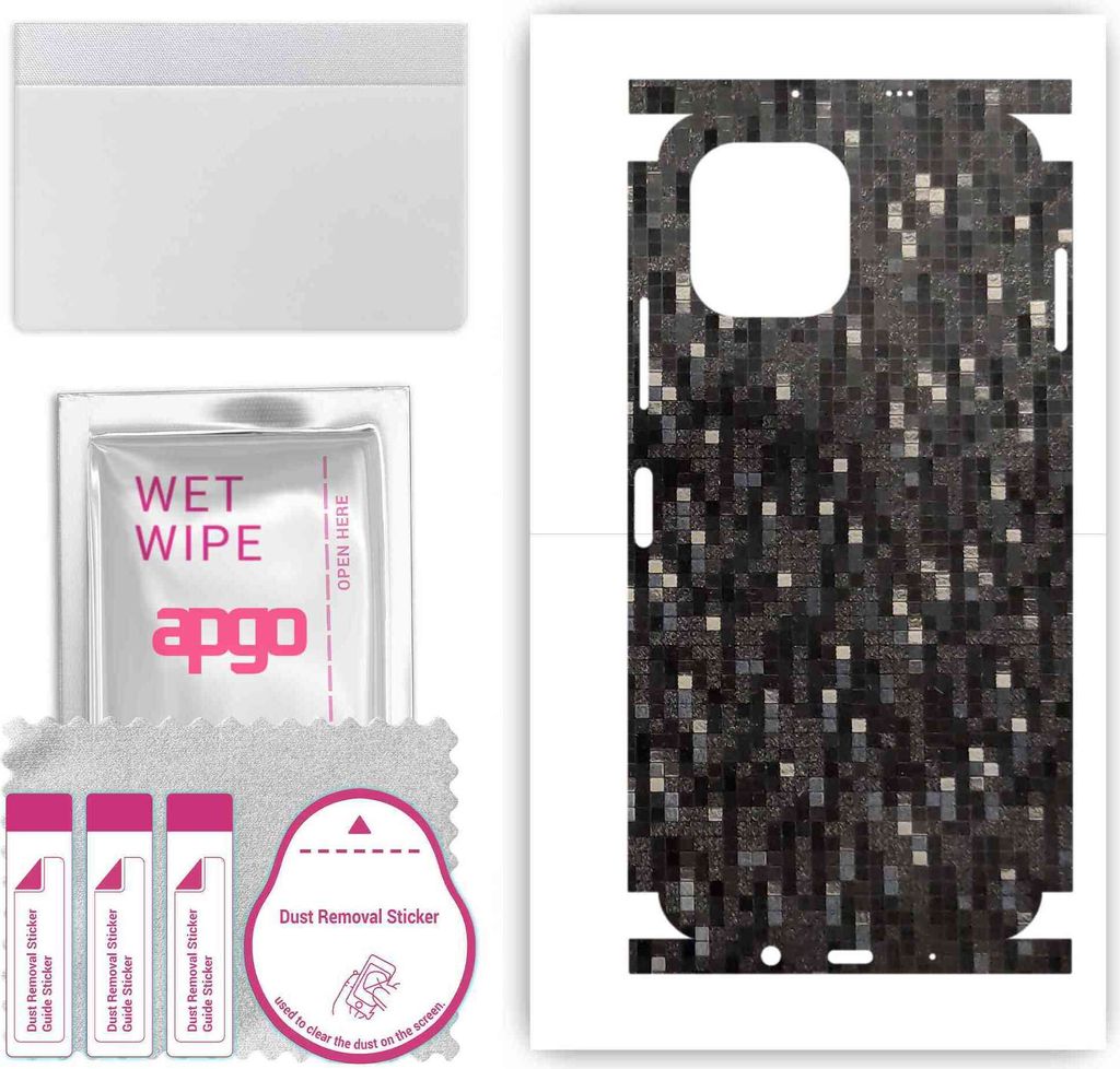apgo Rückseite + Seiten Schutzfolie, Skin, kompatibel mit Huawei Nova Y61, Hinten Displayschutzfolie aus Vinylfolie, kratzfest, einfache Montage -...