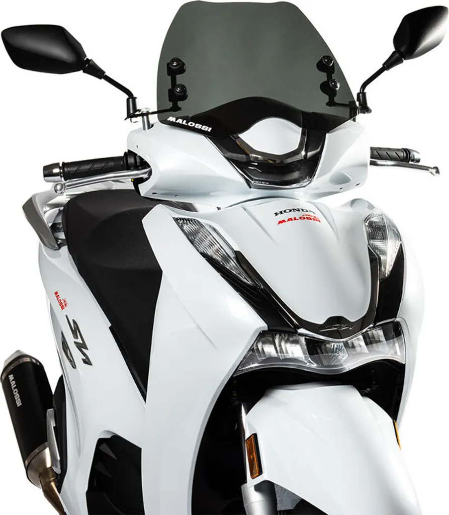Malossi Sport Screen pare-brise teinté foncé 39x27,5 cm pour scooter