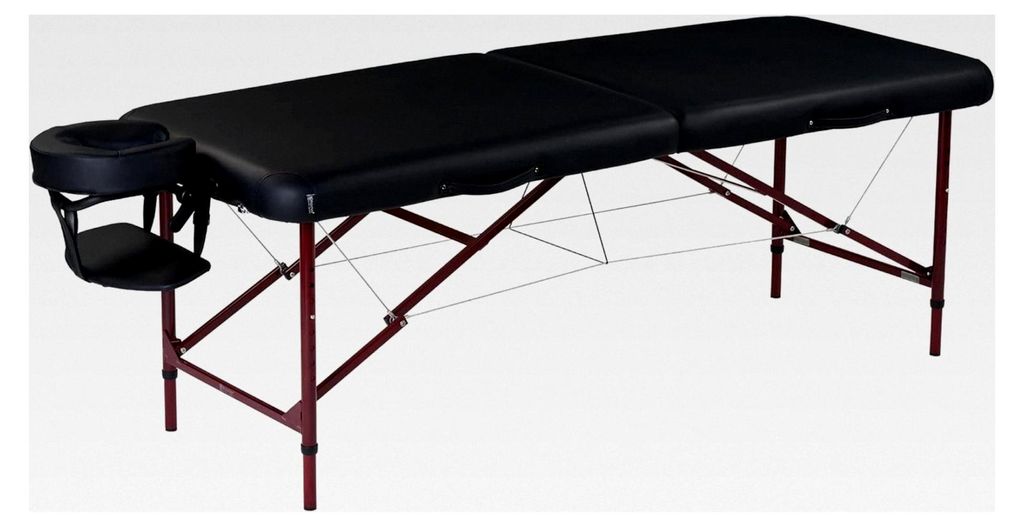 Master Massage Zephyr Massageliege 71 cm aus leichtem Aluminium, ideal für den Transport in Praxis, Wellness und Spa in Schwarz