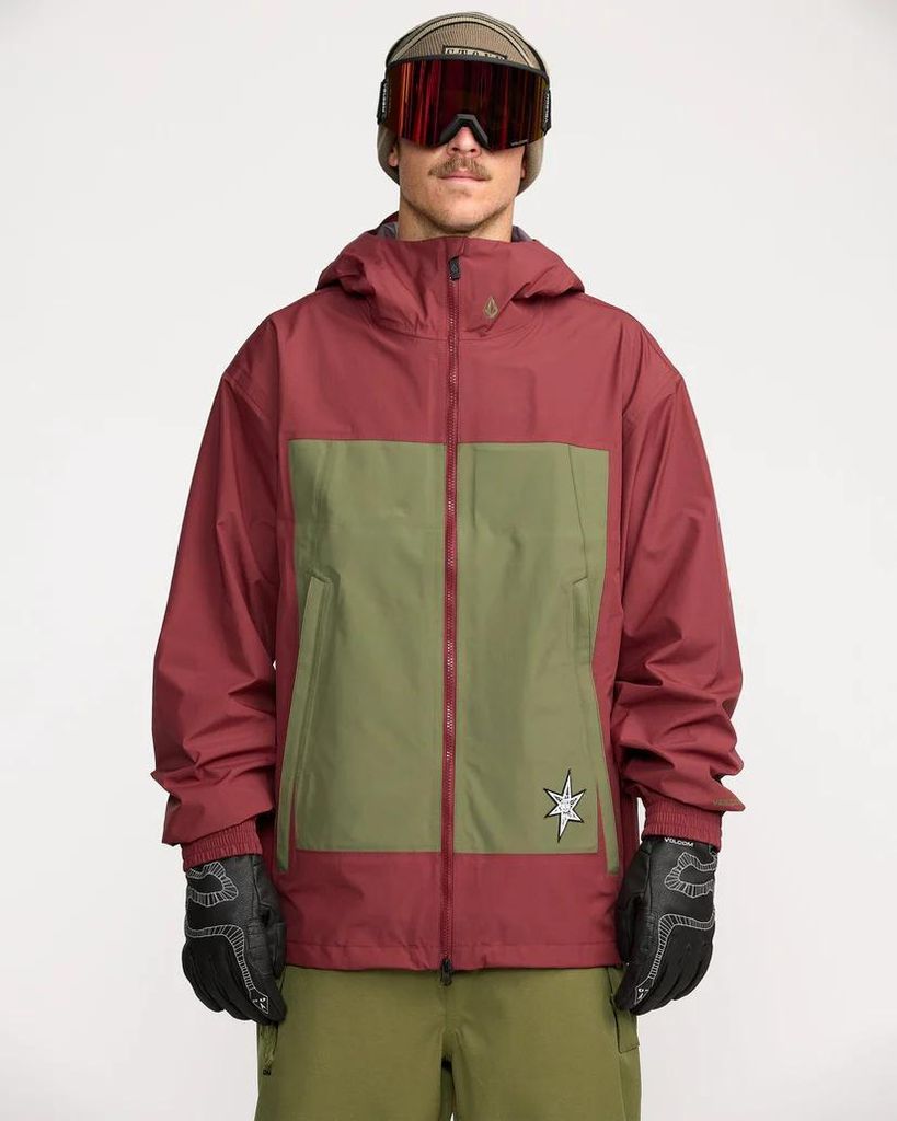 Volcom Arthur 3L Jacket Burnt Red L