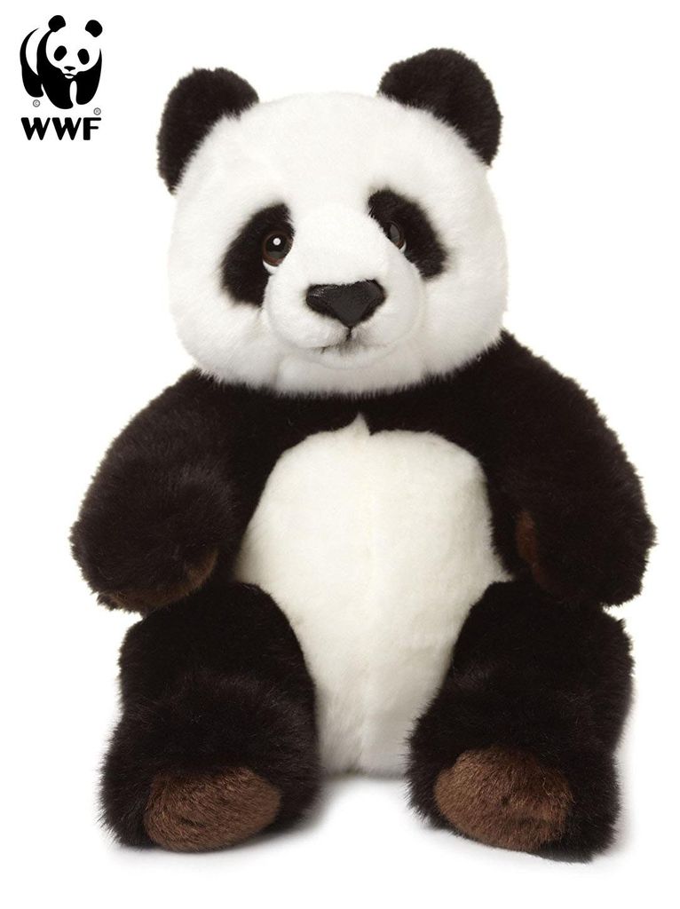 WWF - Peluche - Panda (seduto, 22 cm) peluche realistico Immagine del prodotto 