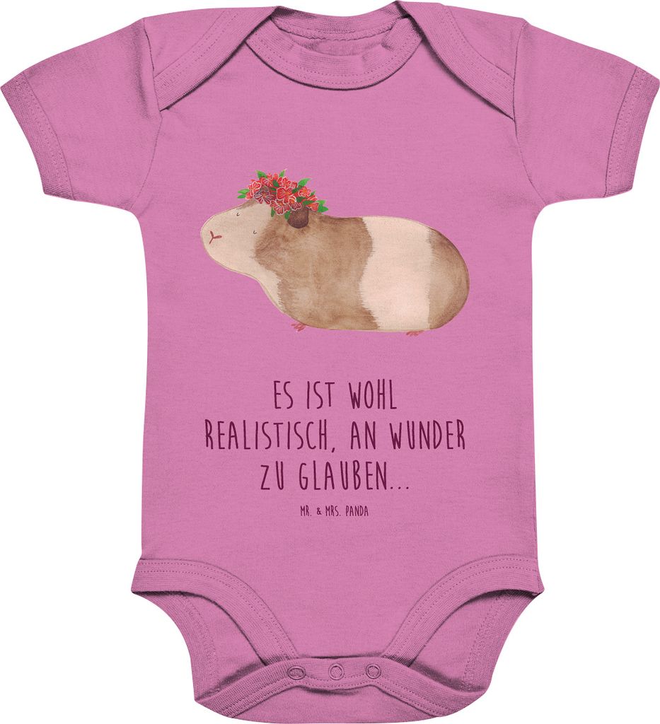 Mr. & Mrs. Panda babykleidung body Meerschweinchen Weisheit 1. - 3. Monat - Bubble Gum Pink - Geschenk, Wunder, Kurzarmbody, Motivation, Spruch, St...