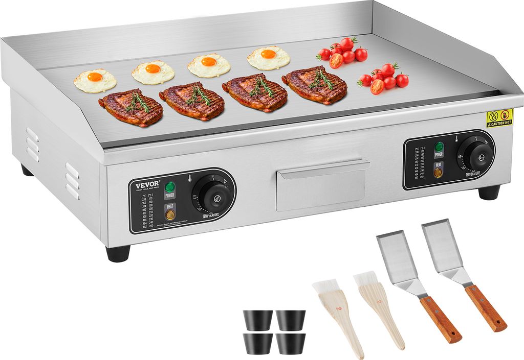 VEVOR Komerční elektrický gril, 4000 W, plochá grilovací Obrázek produktu 