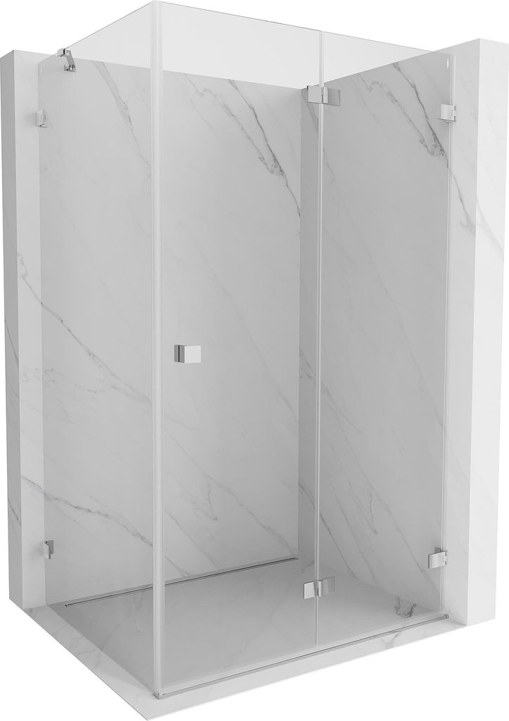 Mexen Lunar-F Duschkabine faltbar rechts 85 x 80 cm, transparent, Chrom - 836-085-080-01-00-P