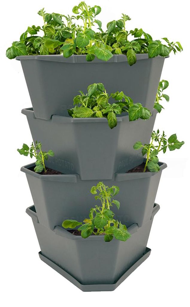 Artikelbild 1 von 'PAUL POTATO Kartoffelturm Starter Set anthrazit (4 Etagen)'