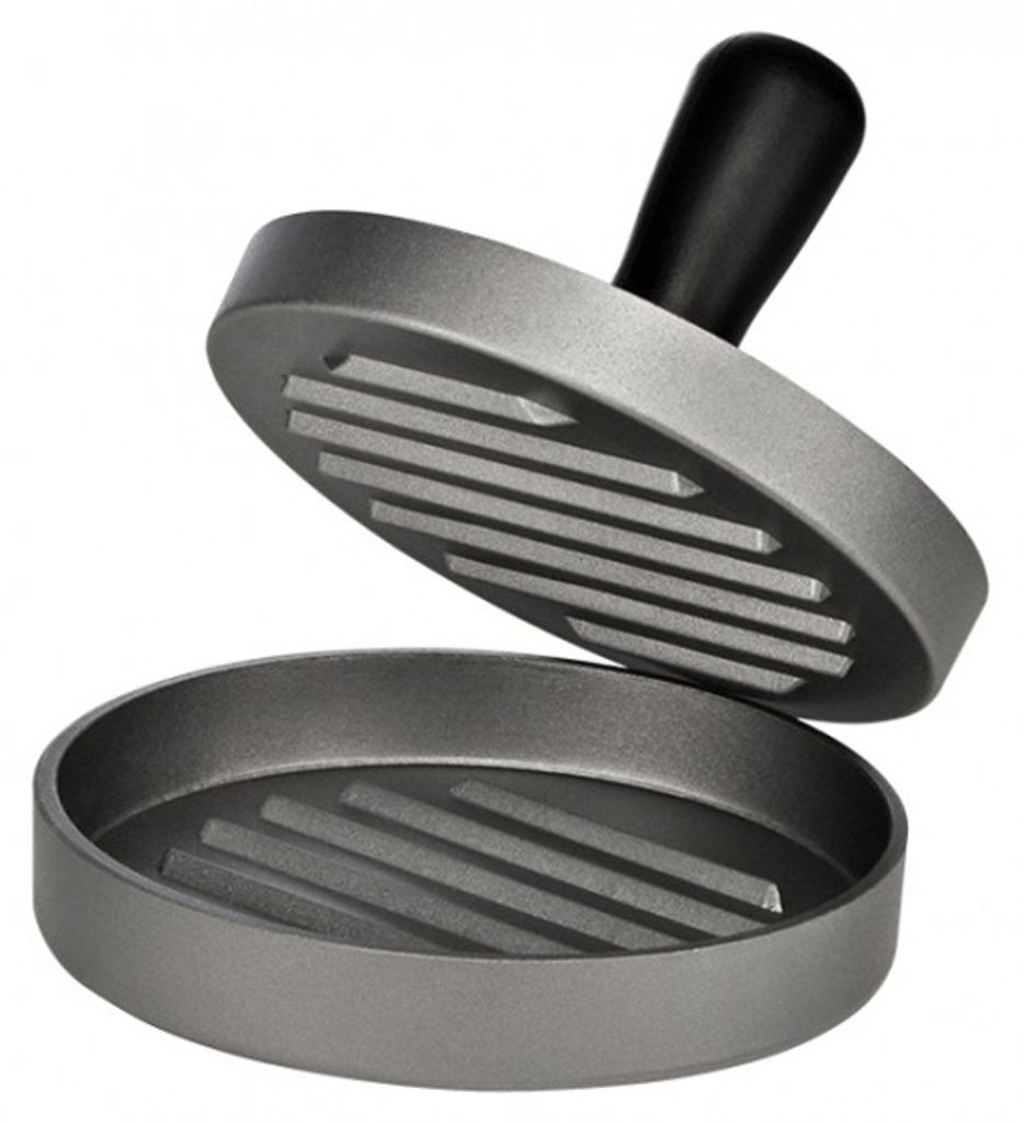 Hi Hamburgerpresse Ø12cm, Silber, Aluminium-Guss, 12 cm, Produktbild 