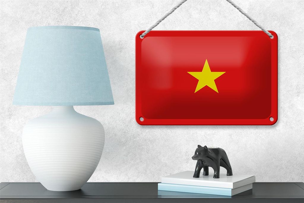 Plechová cedule Vlajka Vietnamu 18x12cm Vlajka Vietnamu Obrázek produktu 4