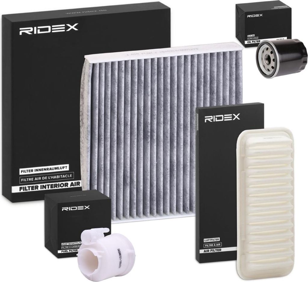 RIDEX Filterset Inspektionspaket Filtersatz für TOYOTA Yaris Schrägheck (P9) für LEXUS CT (ZWA10)