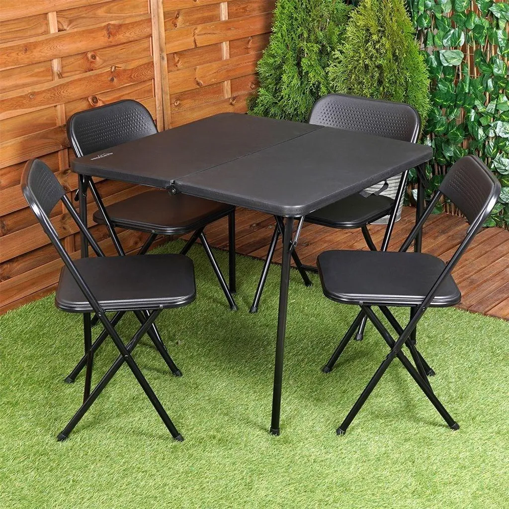 Ensemble Table Pliante 4 Chaises Redcliffs - Portable et Compacte