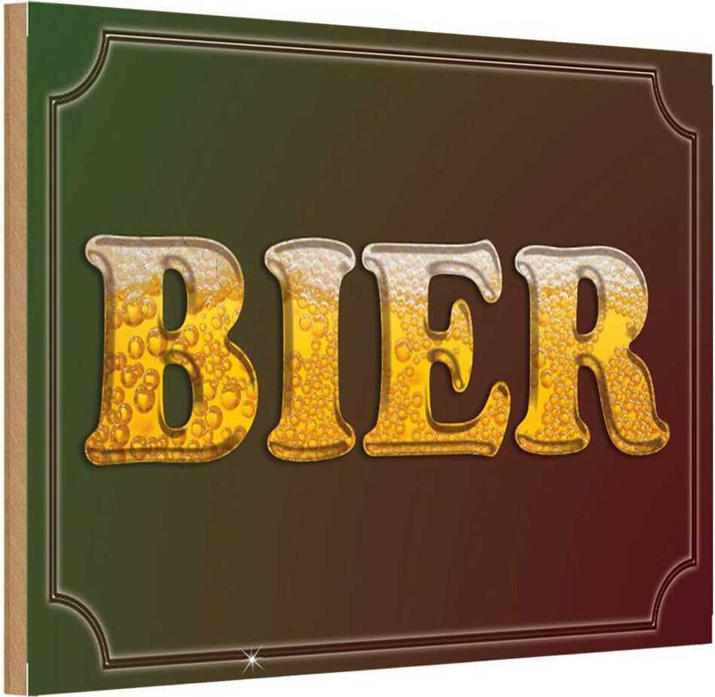 vianmo Holzschild 12x18 cm Bier Alkohol Essen Trinken