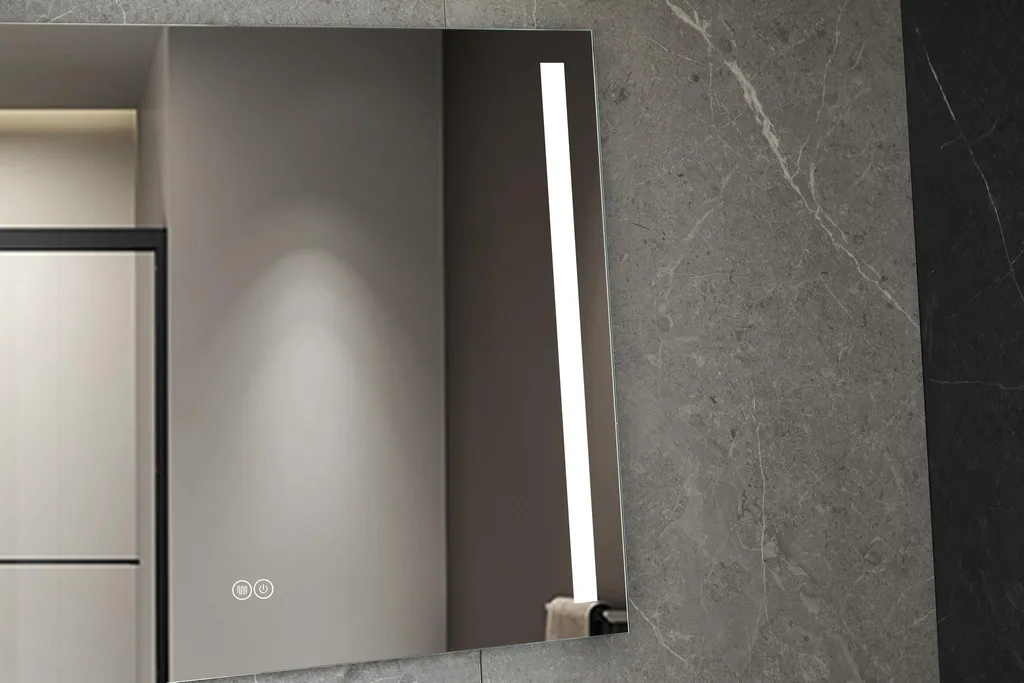 Miroir LED Frameless 60x100cm bicolore 30W avec éclairage modulable