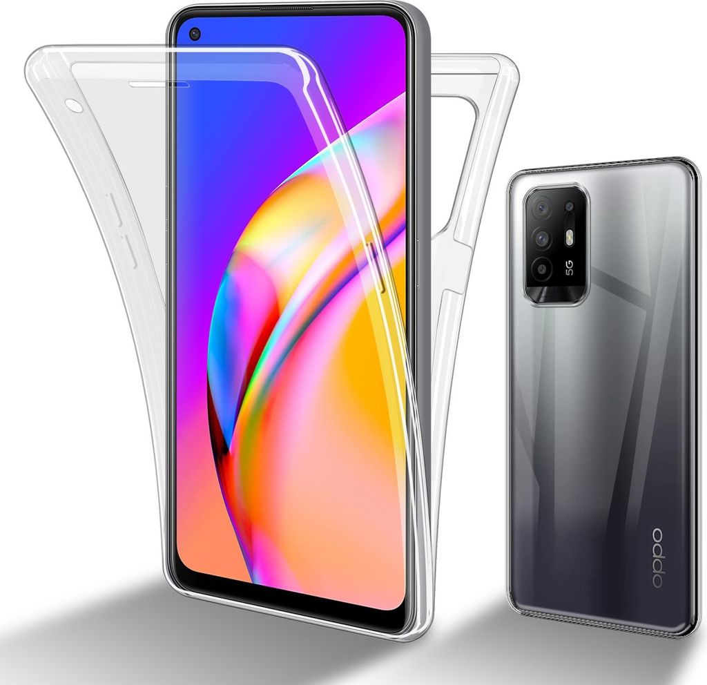 Cadorabo Schutzhülle für Oppo A94 5G Hülle in Transparent 360° Etui Full Body Handyhülle Cover Case